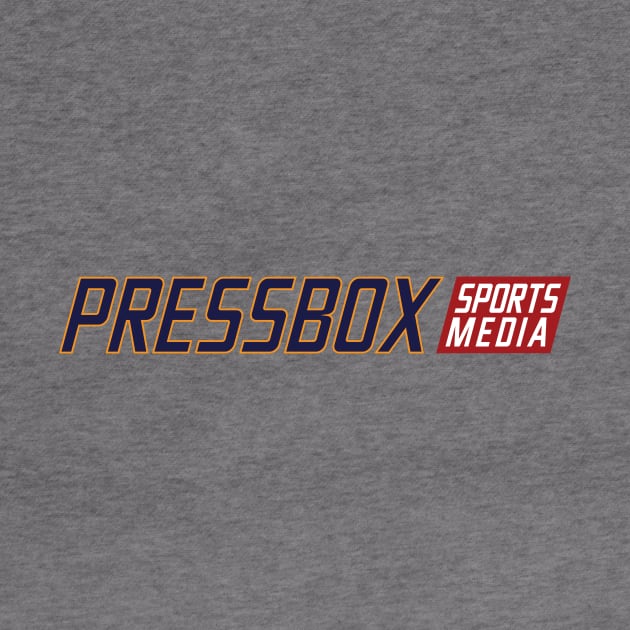 Press Box front and back logo shirt by Press Box Sports Media 